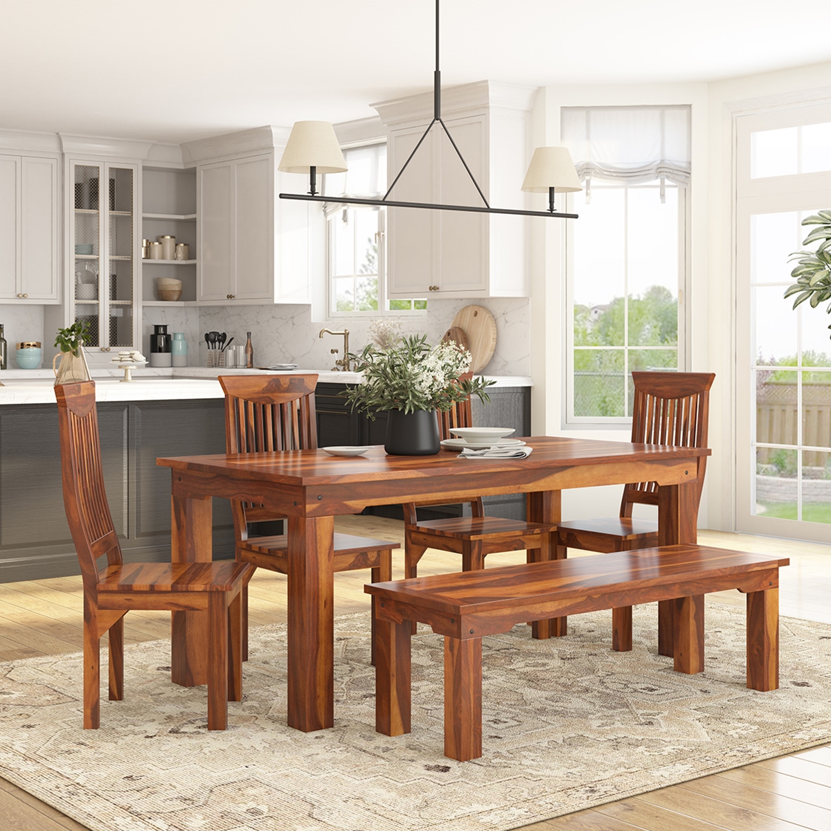 wooden dining table